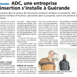 Article presse : l'implantation d'ADC sur le territoire Guérandais